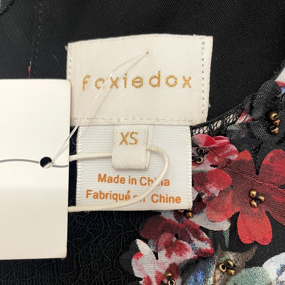 Foxiedot Alva Floral Mini Dress Size XS Whimsy Coquette Chic Wedding Guest - Picture 13 of 16